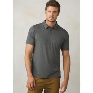 PrAna's Men's polo - Organic Cotton - Medium - Gray